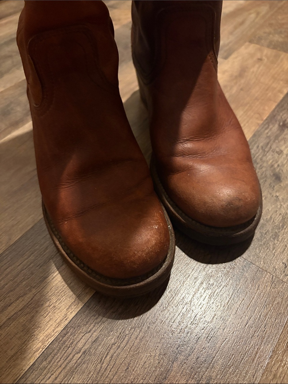 Frye Brown Leather Knee-High Boots - Picture 5 of 16